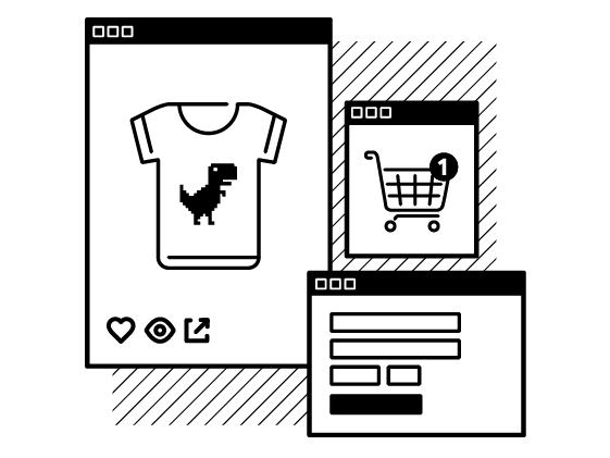 Illustration of ordering custom products